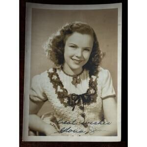 Gloria Jean, Amer/Actress And Singer 5 x 7 Black & White Signed Fan/Pro Photo